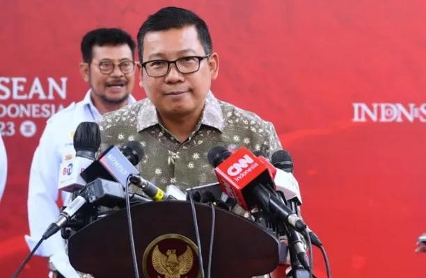 Kepala Badan Pangan Nasional (NFA) Arief Prasetyo Adi saat memberikan keterangan. (biro pers)