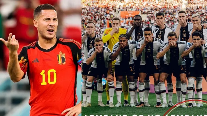 Eden Hazard dan Timnas Jerman di Piala Dunia 2022 (Foto: twitter/FaktaSepakbola, DFB_Team_En)