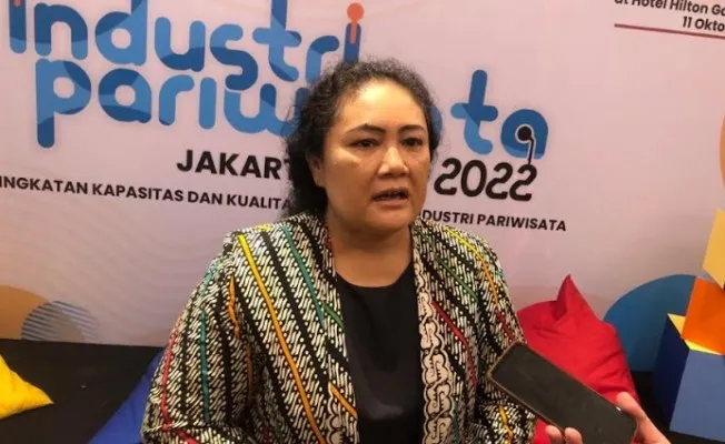 Kepala Suku Dinas Pariwisata dan Ekonomi Kreatif (Kasudin Parekraf) Jakarta Barat, Sonti Pangaribuan. (Pandi)