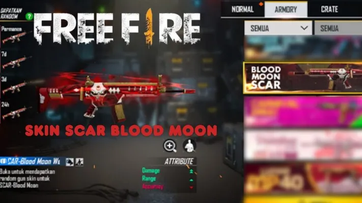 Kode redeem FF Selasa 9 April 2024 berhadiah skin Scar Blood Moon.