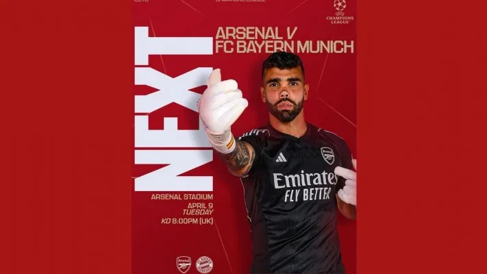 Arsenal Vs Bayern Munchen hari ini Rabu 10 April 2024 pukul 02.00 WIB.