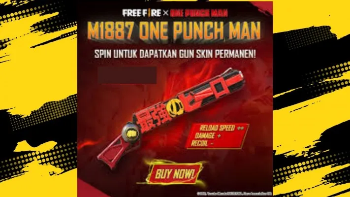 Kode redeem FF hari ini Sabtu 13 April 2024 berhadiah skin SG2 Shotgun M1887 One Punch Man GG parah.