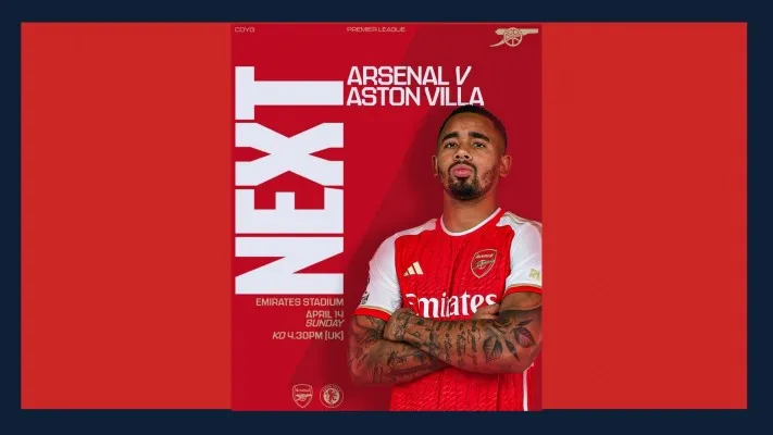 Pertandingan Liga Inggris pekan 32 mempertemukan tim Arsenal vs Aston Villa di Stadion Emirates hari ini Minggu 14 April 2024 pukul 22.30 WIB malam ini. (Foto : IG Arsenal)