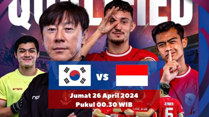 Indonesia U23 akan menghadapi Korea Selatan U23 di babak 8 besar Piala Asia U23 yang akan di gelar Jumat 26 April 2024 pukul 00.30 WIB. (AFC)