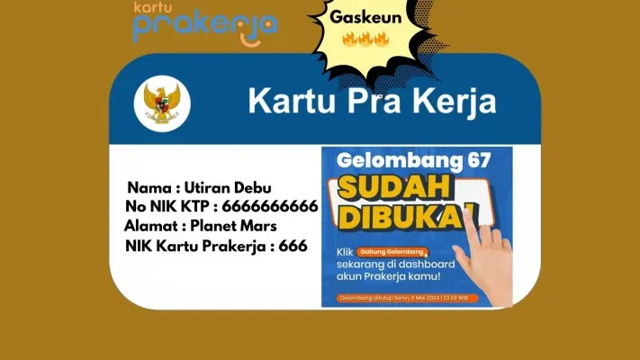 Dapatkan Saldo Dana Gratis Rp700.000 lewat insentif Kartu Prakerja gelombang 67 yang resmi sudah dibuka hari ini Jumat 3 Mei 2024. (Poskota/Syarif Pulloh Anwari)