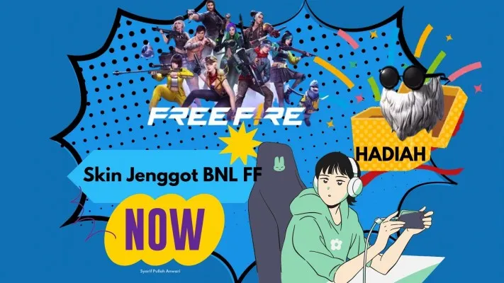 Kode redeem FF hari ini Senin 13 Mei 2024 berhadiah skin jenggot BNL Free Fire langka. (Desain/Syarif Pulloh Anwari)