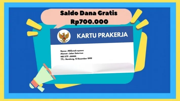 Dapat Saldo Dana Gratis Rp700.000 dari insentif Prakerja gelombang 68 daftar pakai NIK KTP. (Poskota/Syarif Pulloh A)