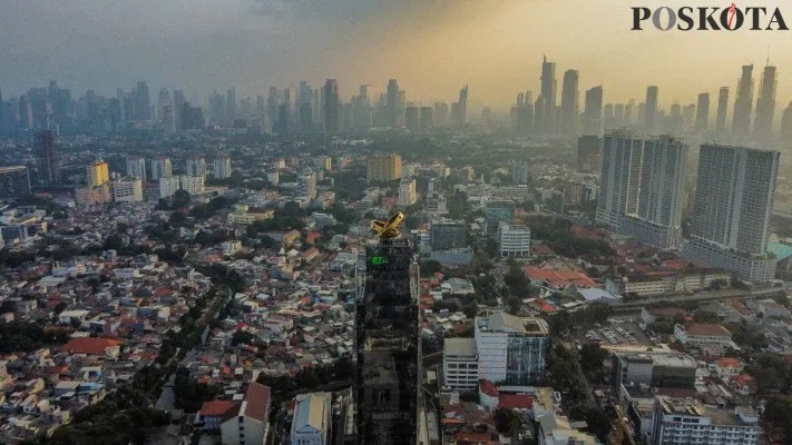 Kondisi udara Jakarta.(ahmad tri hawaari)