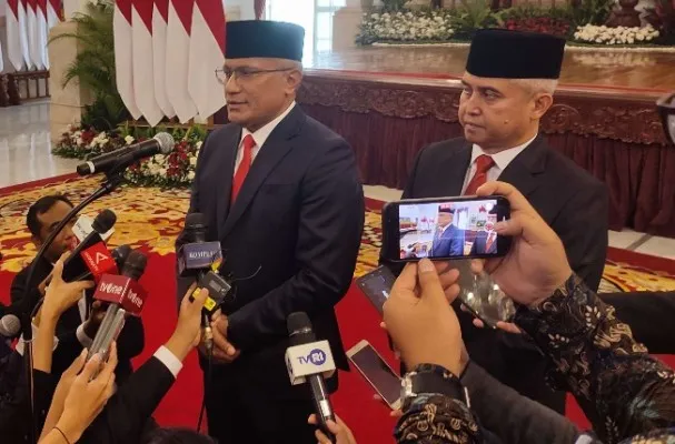 Kepala Badan Narkotika Nasional (BNN) Irjen Marthinus Hukom saat memberikan keterangan usai dilantik Presiden Joko Widodo di Istana Negara, Jakarta, Jumat (8/12/2023) .(Ist)