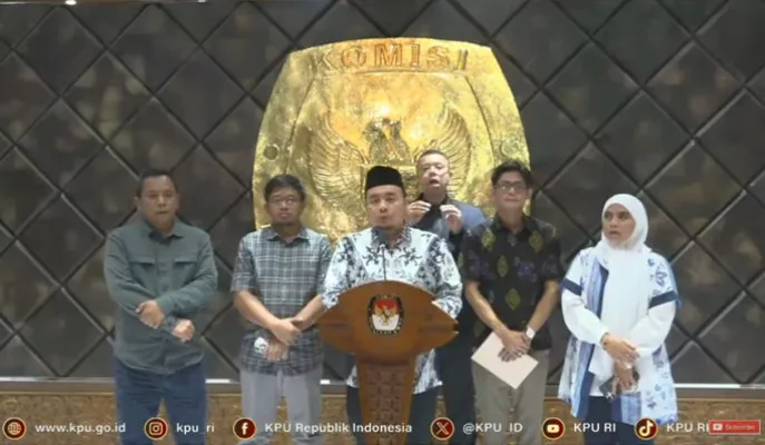 Ketua KPU, Mochammad Afifuddin sebut Pilkada serentak 2024 berjalan lancar. (Tangkap layar YouTube KPU RI)