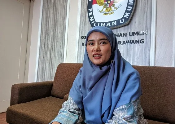 Ketua KPU Kabupaten Karawang, Mari Fitriana. (Aep)