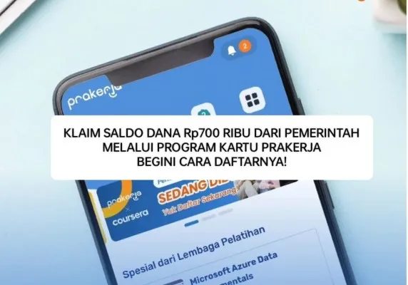 Ilustrasi. Klaim Saldo DANA Gratis Rp700 Ribu dari Pemerintah via Kartu Prakerja. (Instagram/@prakerja.go.id)