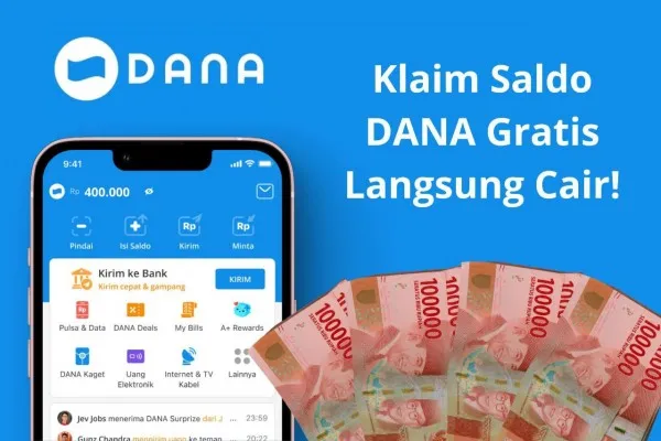 Peluang klaim saldo DANA gratis Rp100.000 tiap hari. (Sumber: Poskota/Audie Salsabila Hariyadi)