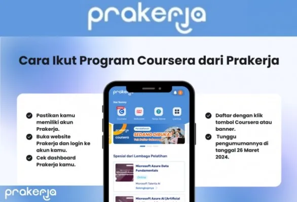 Ikuti Coursera agar bisa bekerja di bidang IT dan mendapat beasiswa Rp4,2 Juta serta saldo DANA Gratis Rp700.000 dari Program Kartu Prakerja. Begini caranya! (Poskota/B. J. C. Pietersz)