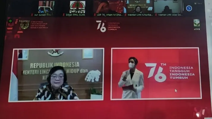 Menteri LHK Siti Nurbaya saat webinar bincang Kita Bisa. (tangkapan layar)