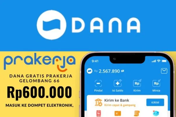 Ucapan selamat buat kamu yang telah berhasil petik DANA gratis Pakerja Rp600.000 untuk gelombang 66 pasti cair, berikut 5 cara mudah menyambungkan akun E-Wallet ke kartu Prakerja. (POSKOTA/ Ade Mamad)