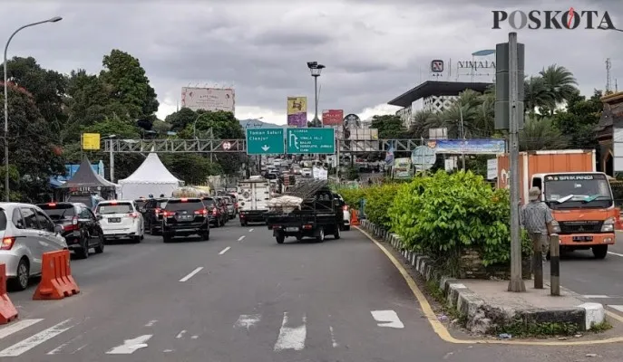 Ilustrasi lalulintas di Simpang Gadog Bogor (Panca)