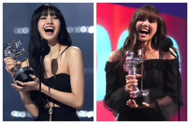 Lisa BLACKPINK saat mendapat penghargaan MTV VMA 2022 dan 2024 dalam kategori Best K-Pop. (Instagram/@vmas)