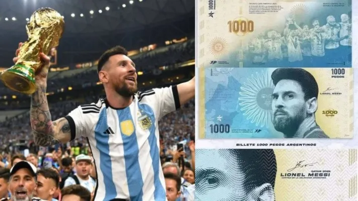 Wajah Lionel Messi diusulkan jadi ikon mata uang Argentina (Foto: Twitter/Joybanikjb)