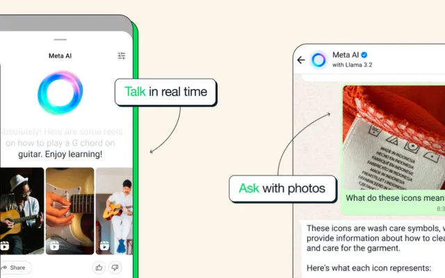 Ilustrasi fitur Meta AI di WhatsApp. (WhatsApp)