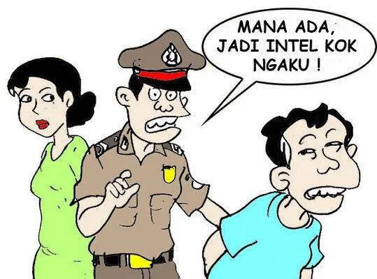 Ilustrasi Nah Ini Dia Takut Si Cewek Berpaling Berani Ngaku Anggota BIN. (ucha)