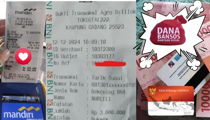 Selamat jika Anda menerima saldo dana Rp400.000 dari bansos BPNT dan PKH tahap 4 (Facebook/Kolase Edited Insan Sujadi)