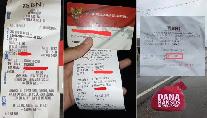 Data Anda sudah valid dan siap menerima saldo dana bansos BPNT Rp400.000 (Facebook/Edited Kolase Insan Sujadi)