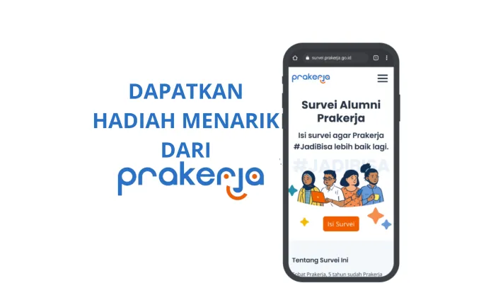 Alum Prakerja bisa isi survei dan menangkan hadiah menariknya. (Poskota/Huriyyatul Wardah)