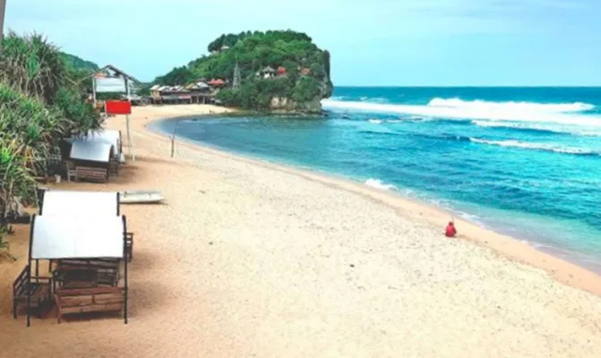 Pantai Indrayanti salah satu tujuan wisata terbaik di Jogjakarta. (Foto/ig@pantai_indrayanti)