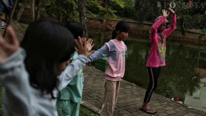 Taman bermain anak menjadi salah satu fasiltas penting dalam memilih tempat tinggal. (Poskota)