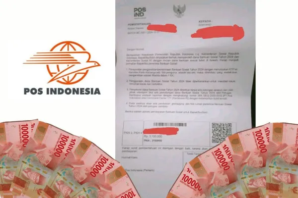 Pencairan dana bansos PKH total Rp3.150.000 via PT Pos Indonesia. (Poskota/Audie Salsabila)