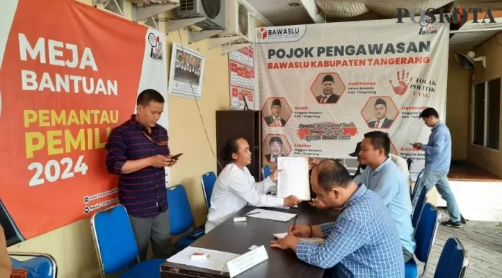 Pendaftaran Panwaslu di Bawaslu Kabupaten Tangerang. (Foto/Veronica)