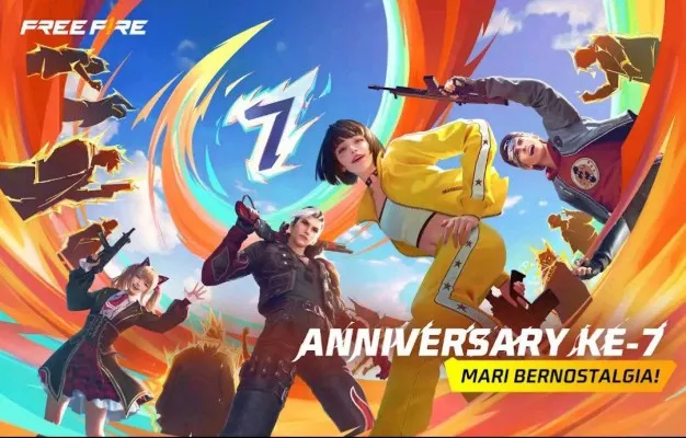 Pengeklaiman kode redeem FF terbaru hari ini 12 Juli 2024, rewards yang gratis spesial dari Free Fire 7th Anniversary. (Garena)