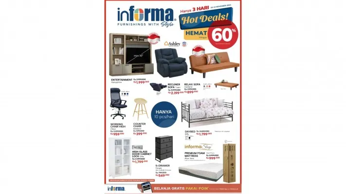 Foto: Informa Living Plaza Ciputat, Tangerang Selatan hadirkan promo 10-12 November 2023.(ist.)