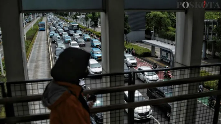 Kemacetan di Ibu Kota Jakarta menjadi pemandangan sehari-hari.(Foto: Ahmad Trihawaari)