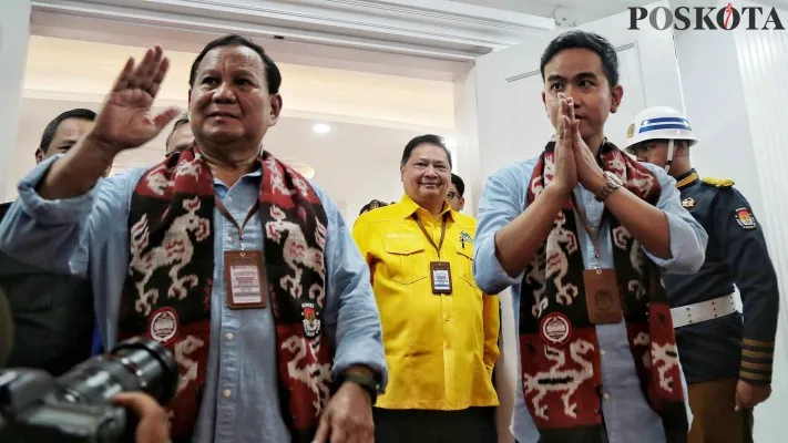 Pasang capres-cawapres nomor urut 02, Prabowo Subianto-Gibran Rakabuming Raka. (Foto:Poskota)