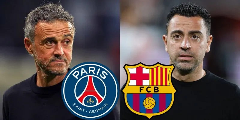 prediksi skor dan susunan pemain PSG vs Barcelona pada perempat final liga champions. Foto: Twitter.com/X (@TacticoHub)