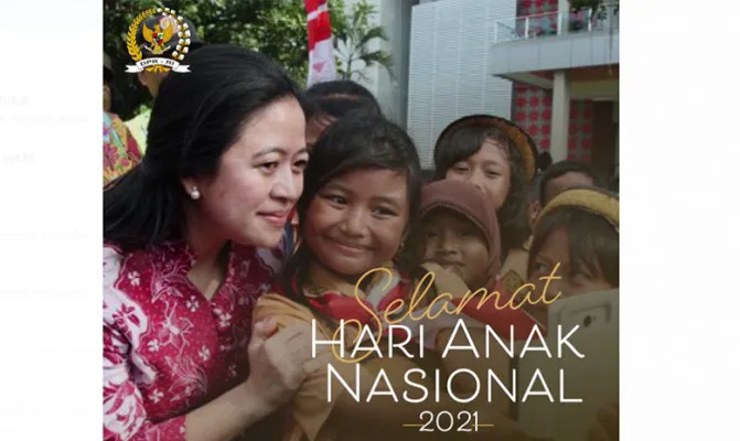 Puan Maharani bersama anak Indonesia. (Foto/dokpribadi)