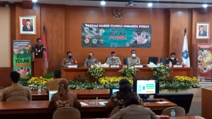 Sosialisasi Satgas Pungli cegah praktek pungutan liar di Pemkot Jakarta Pusat. (cr05)