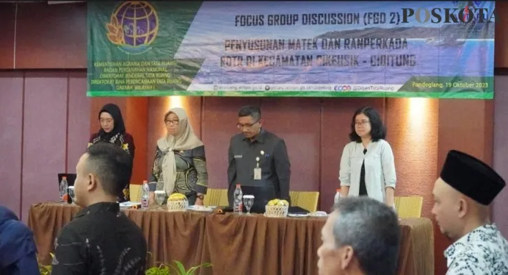 Sekda Pandeglang saat mengikuti FGD bersama ATR BPN. (Foto: Samsul Fatoni).