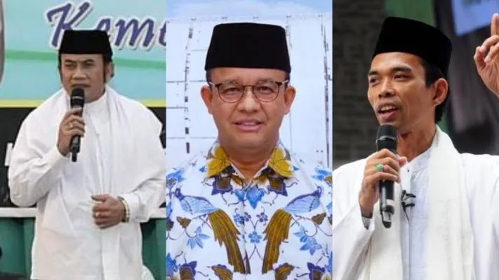 Kolase foto Rhoma Irama, Anies Baswedan dan Ustaz Abdul Somad. (ist/diolah dari google.com)