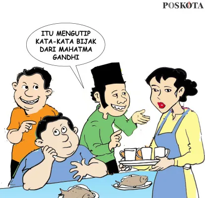 Obrolan Warteg: Pemilih Hargai Kejujuran Cakada. (Poskota/ Yudhi Himawan)