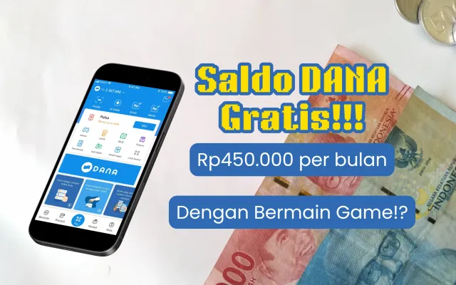 Klaim saldo DANA gratis hingga Rp450.000 perbulan dengan bermain game di aplikasi penghasil uang berikut! (Poskota/Syifa Luthfiyah)