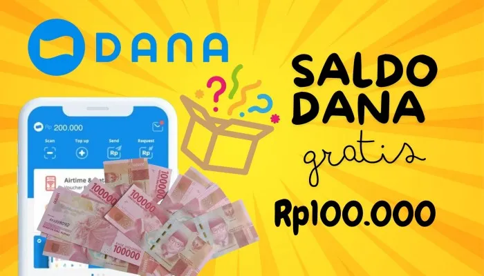 Saldo DANA Rp100.000 terkirim ke dompet elektronik, simak cara dapat uang gratis di Sini! (Foto : PosKota/Nur Rumsari)