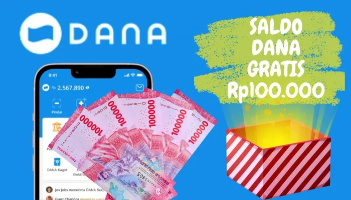 Dapatkan Saldo DANA gratis Rp100.000 langsung masuk ke dompet elektronik dengan mempelajari syarat dan cara mudah dapat uang secara online. (PosKota/Nur Rumsari)