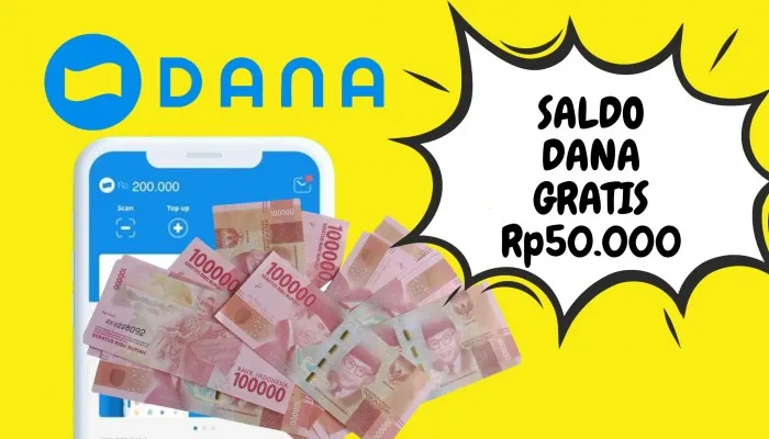 Cara Mudah Dapatkan Saldo DANA Gratis Rp50.000 Langsung Cair ke E-Wallet. (PosKota/Nur Rumsari)