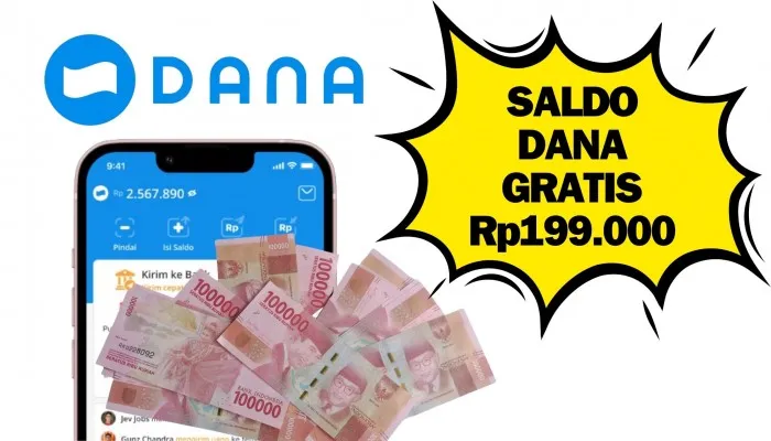 Cepat, klaim saldo gratis Rp199.000 dari link DANA Kaget yang telah diberikan oleh pihak Poskota. (PosKota/Nur Rumsari)