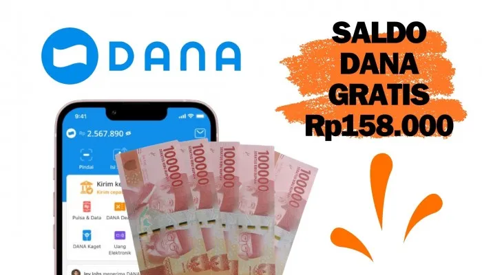 Rp158.000 Saldo DANA Gratis Langsung Masuk ke Dompet Elektronik Sekarang, Selamat YA! (PosKota/Nur Rumsari)