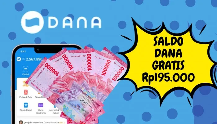 Cara cepat dan mudah dapat saldo dana gratis Rp195.000 tanpa aplikasi penghasil uang.  (PosKota/Nur Rumsari)