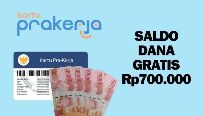 Saldo DANA Rp700.000 insentif pemerintah lewat Kartu Prakerja masuk dompet elektronik. (PosKota/Nur Rumsari)